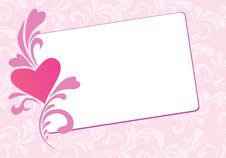 Valentine Floral  Card Royalty Free Stock Photo