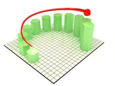 The Graph Of Growth Of The Green Hexagonal №2 Royalty Free Stock Images The Graph Of Growth Of The Green Hexagonal №2 Royalty Free Stock Images