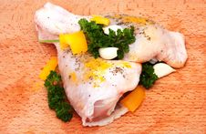 Two Raw Chicken Legs Royalty Free Stock Photography