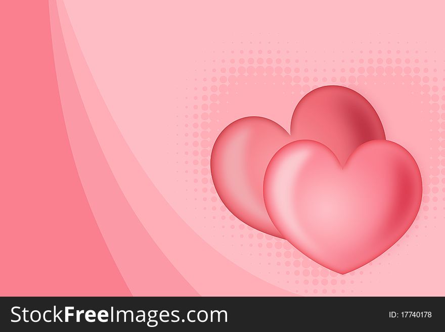 Abstract background of c by two hearts