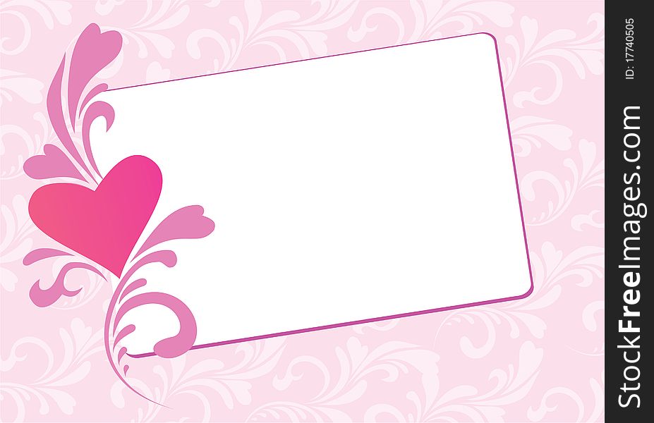 Valentine floral  card