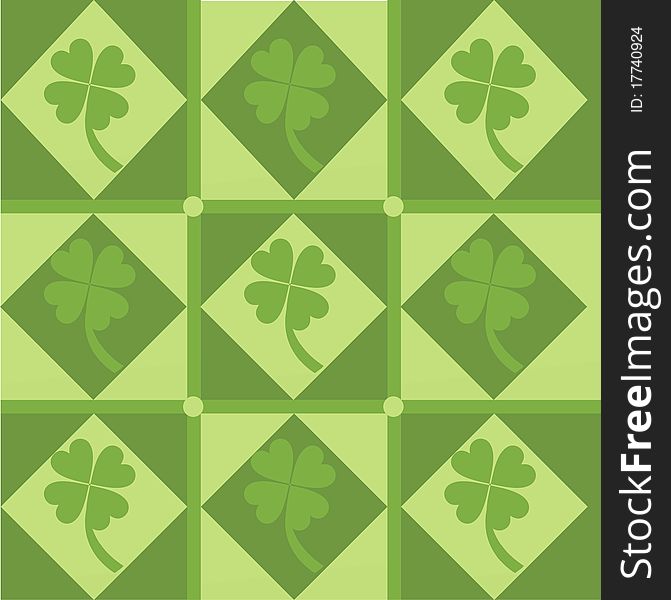 Cute green pattern with clovers. Cute green pattern with clovers