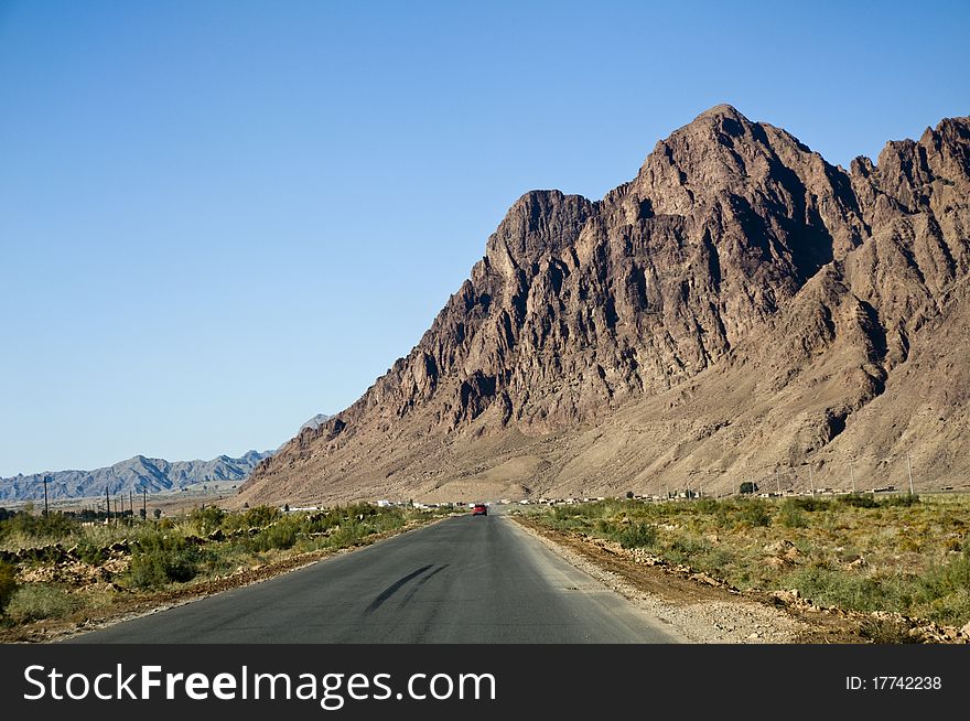 Inner Mongolia, Road through the moutain.