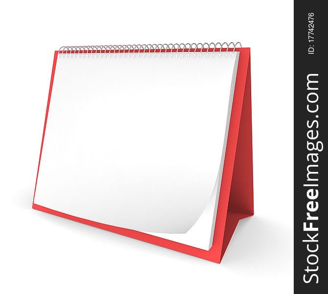 Blank desktop calendar with copy space for text