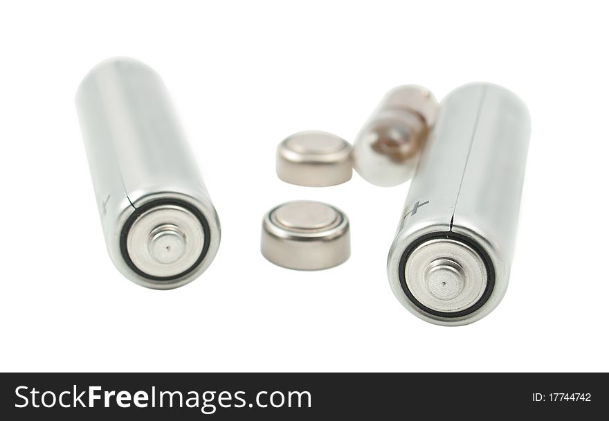 Battery on a white background