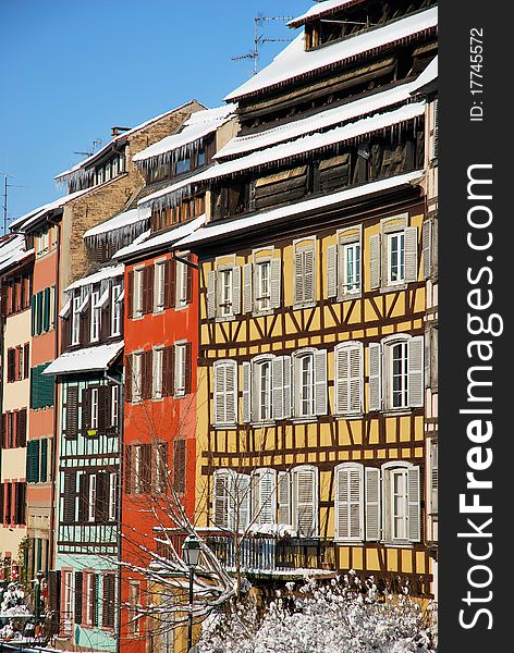 Colours Of Strasbourg Houses During Winter