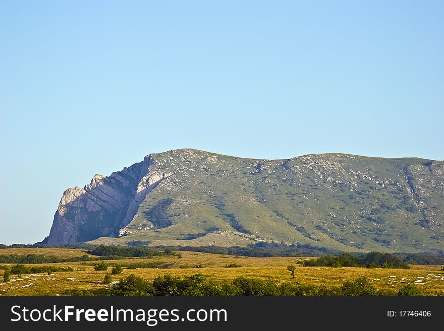 Angar-Burun peak of Chatyr-Dag mountain, Crimean peninsula.