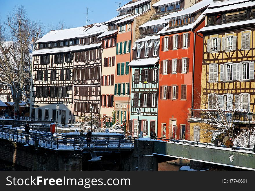 The Colours Of Strasbourg Houses During Winter