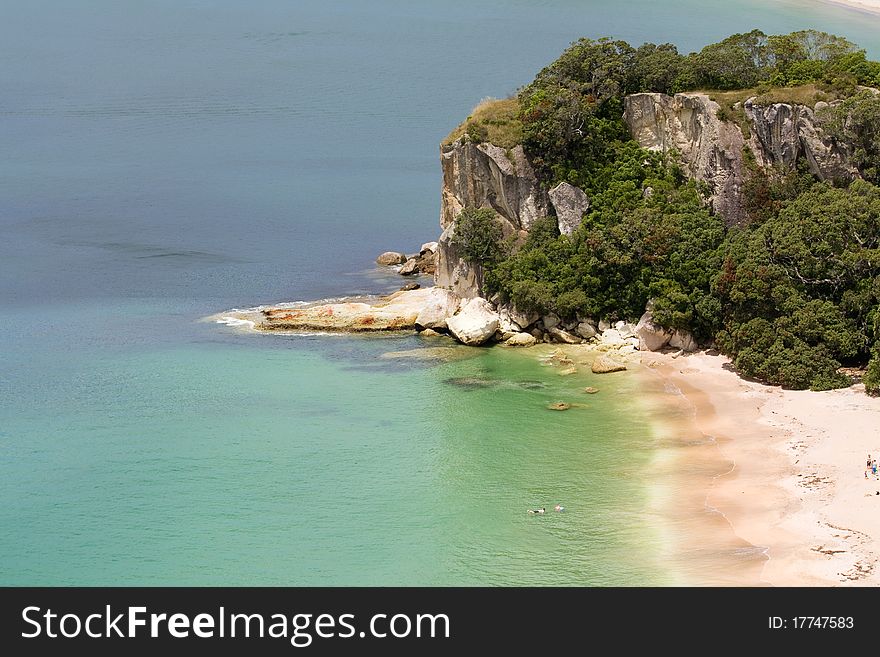 Sea beach aerial view