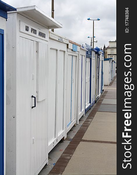 White beach hut in France