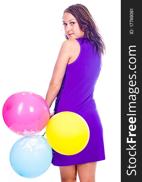 Woman With Ballons