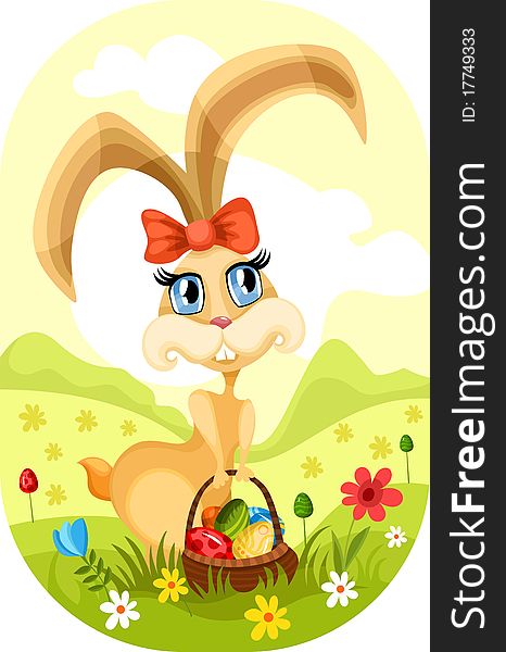 vector illustration of a easter card