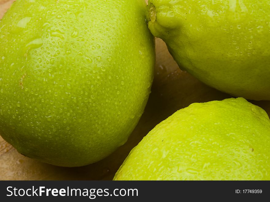Green organic sweet lime fruits