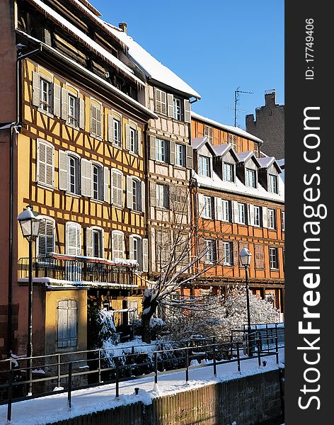 The Houses In Strasbourg During Winter