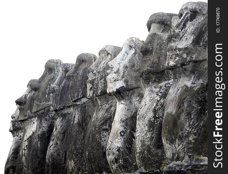 Easter Island statues close-up