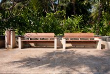 Wooden Bench In The Park. Stock Photos Wooden Bench In The Park. Stock Photos