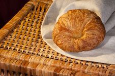Freshly Made Breads Croissant Served For Breakfast Stock Image