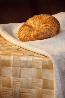 Freshly Made Breads Croissant Served For Breakfast Stock Photo