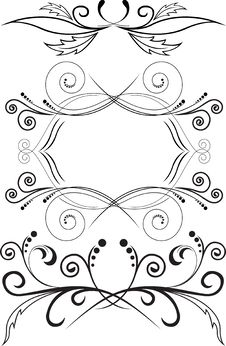 Set Of Symmetric Ornaments Royalty Free Stock Photography Set Of Symmetric Ornaments Royalty Free Stock Photography