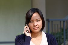 Chinese Girl Who Is Talking In Phone Royalty Free Stock Photo Chinese Girl Who Is Talking In Phone Royalty Free Stock Photo