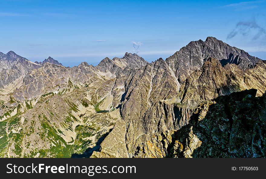 Summer mountain landscape in the Polish Tatry