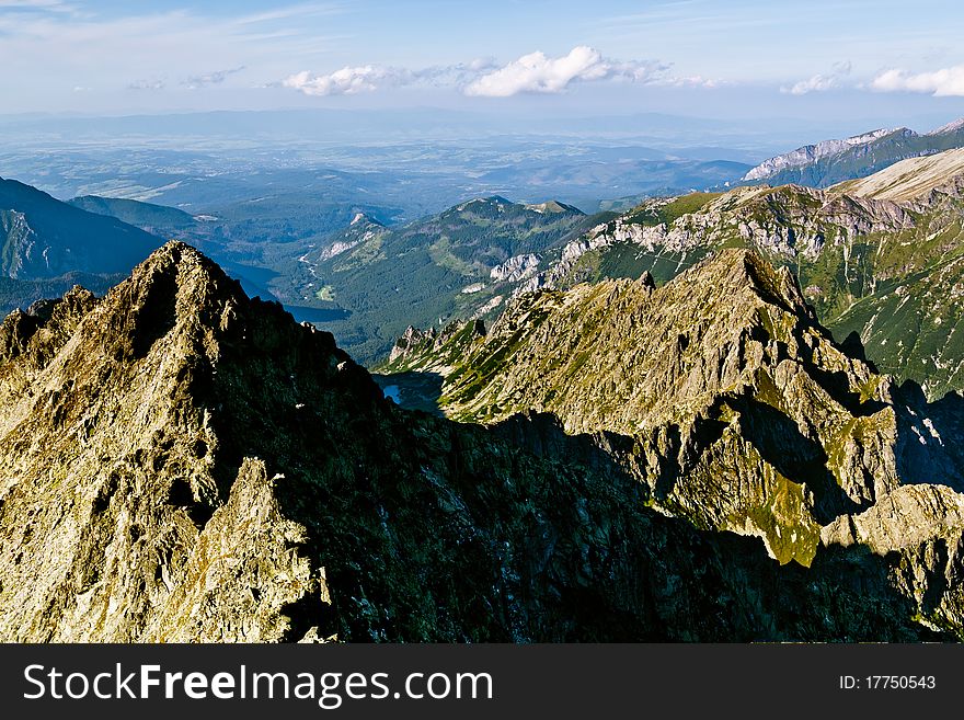 Summer mountain landscape in the Polish Tatry