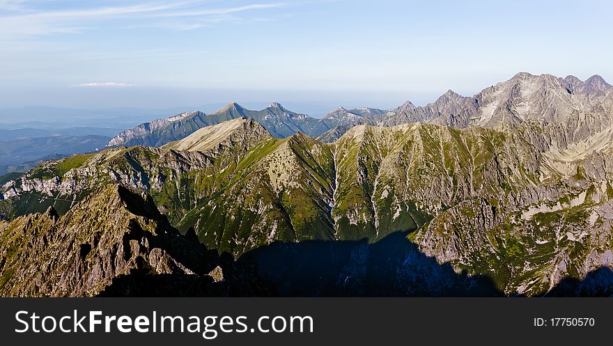 Summer mountain landscape in the Polish Tatry