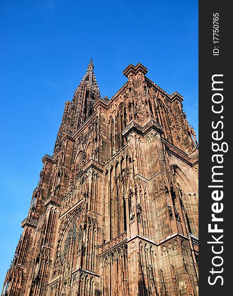 The Strasbourg cathedral in France. The Strasbourg cathedral in France