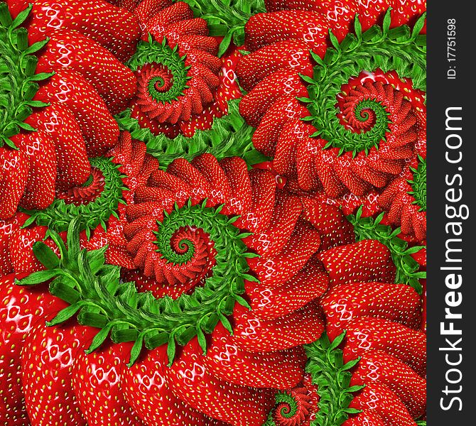 Abstract background of ripe strawberry