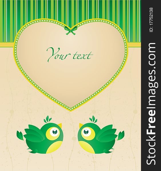 Template frame design for Valentine's card