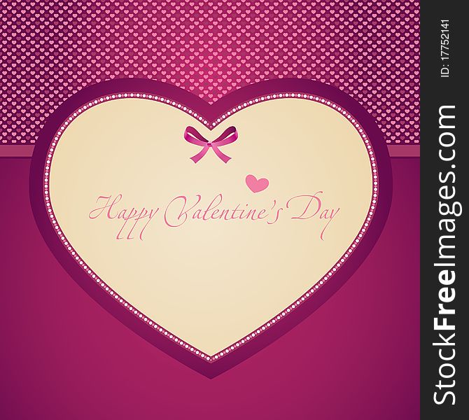 Template frame design for Valentine's card