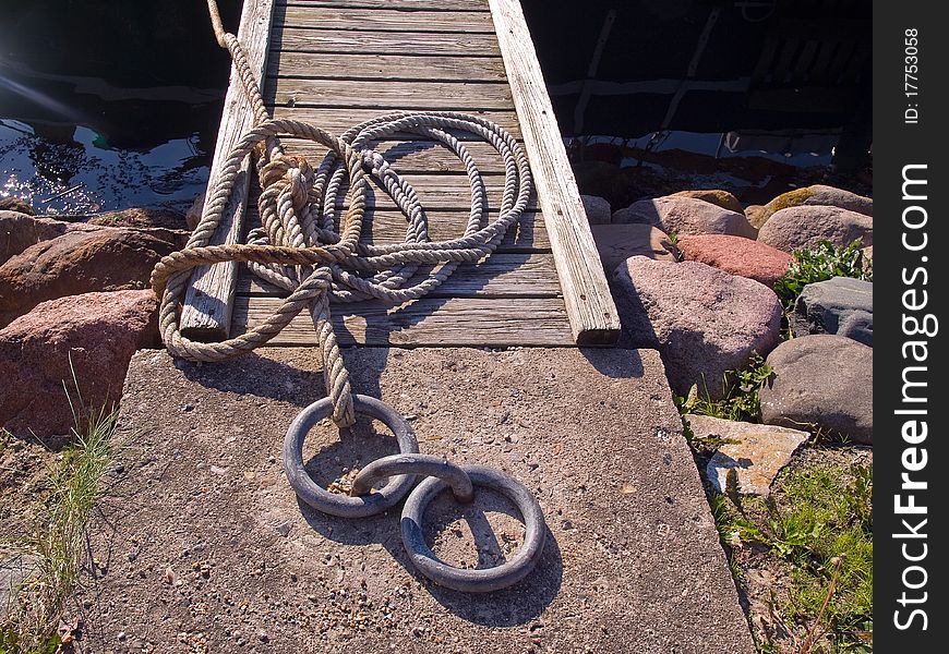 Anchoring Point In A Port Marina