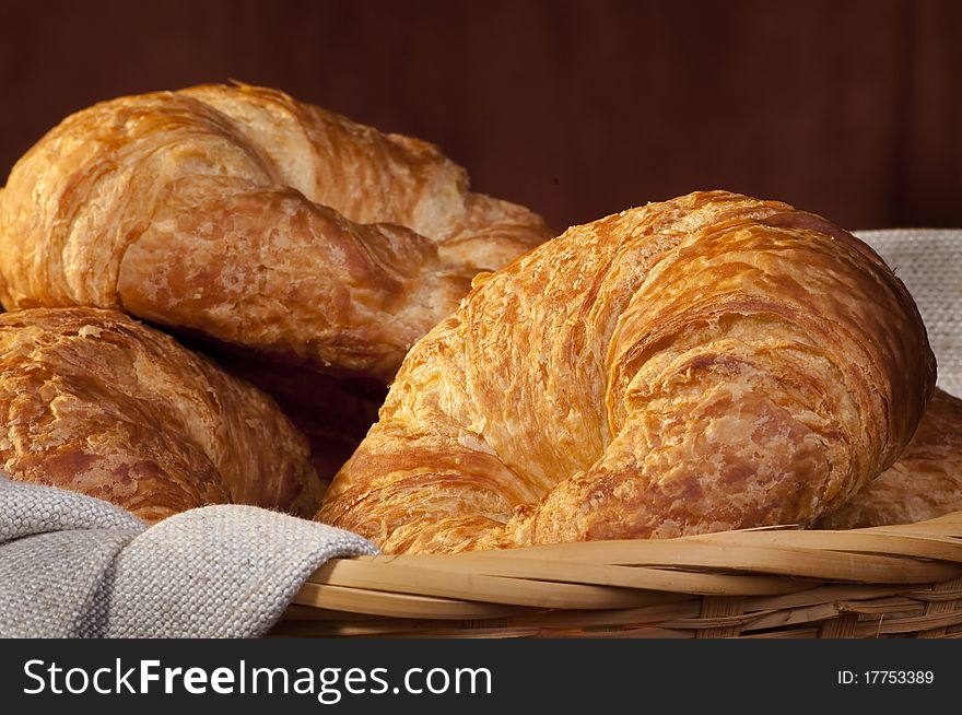 Freshly Made Breads Croissant Served For Breakfast