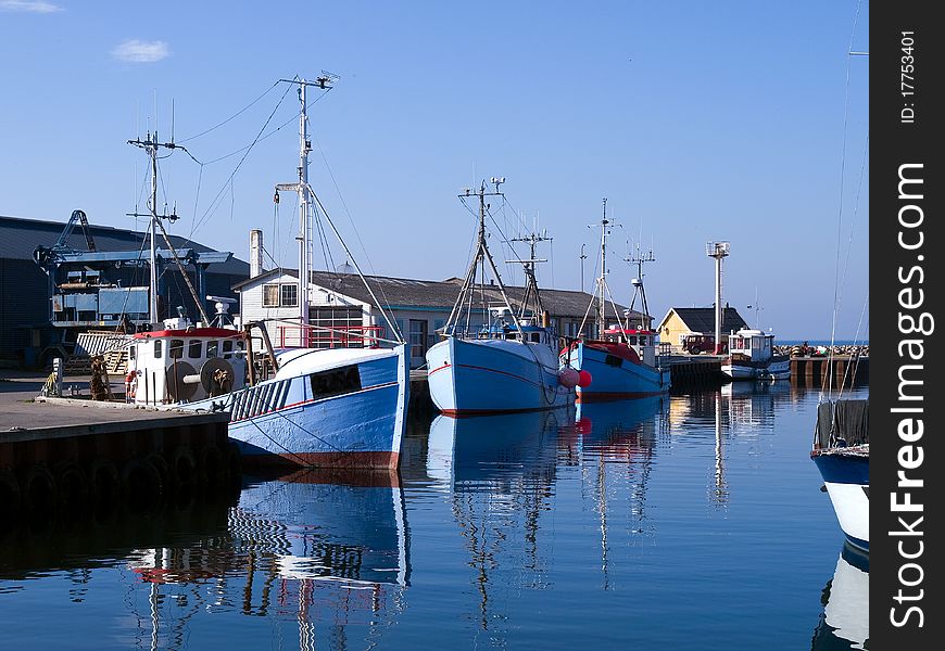 Fishing Boats In A Port