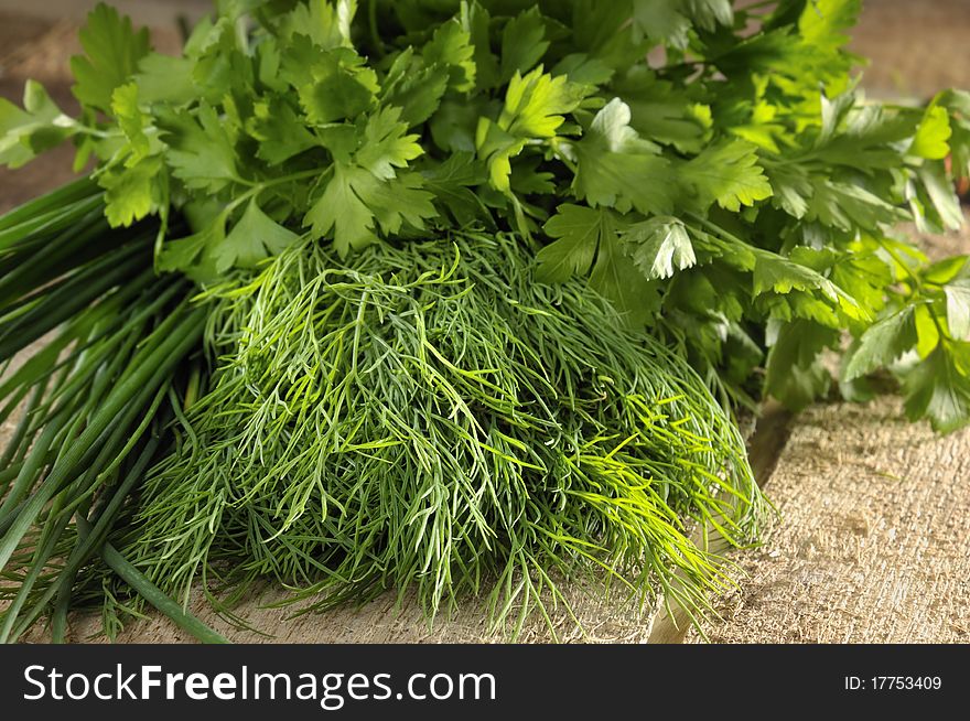 Fresh herbs in the kitchen