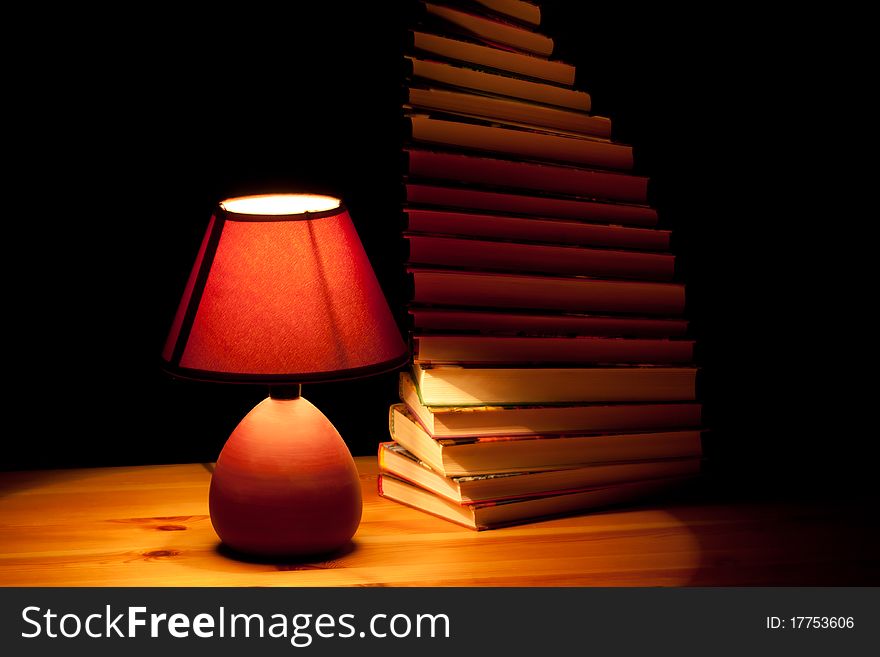 Lamp Illuminating Books