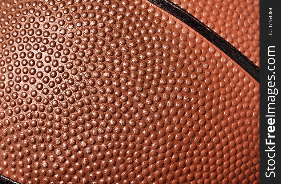 Closup shot of basketball ball