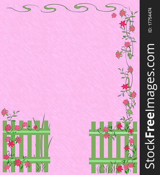 Garden scrapbook frame