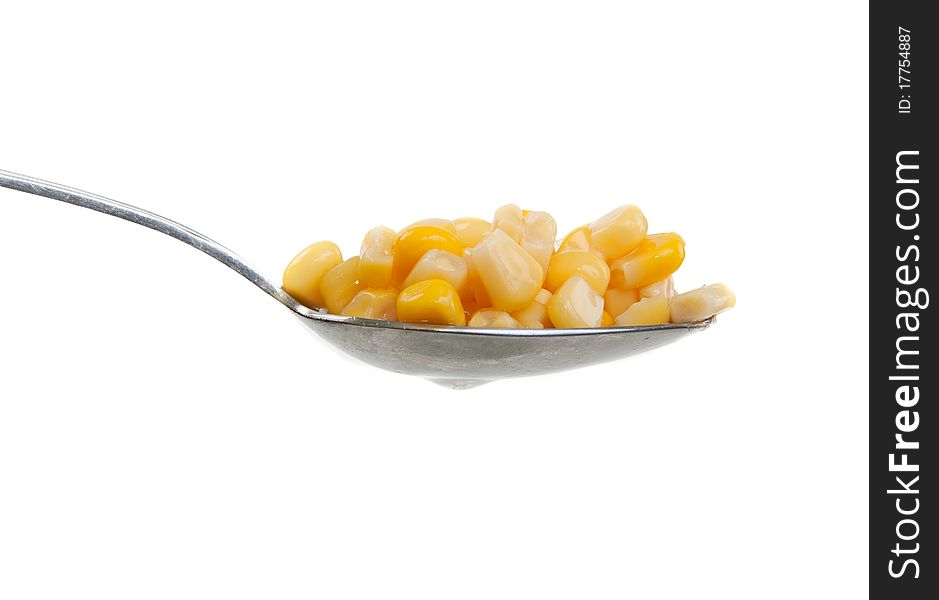 Spoon with corn