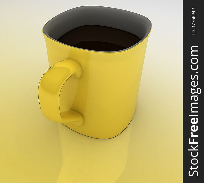 Cup of coffee on a light background