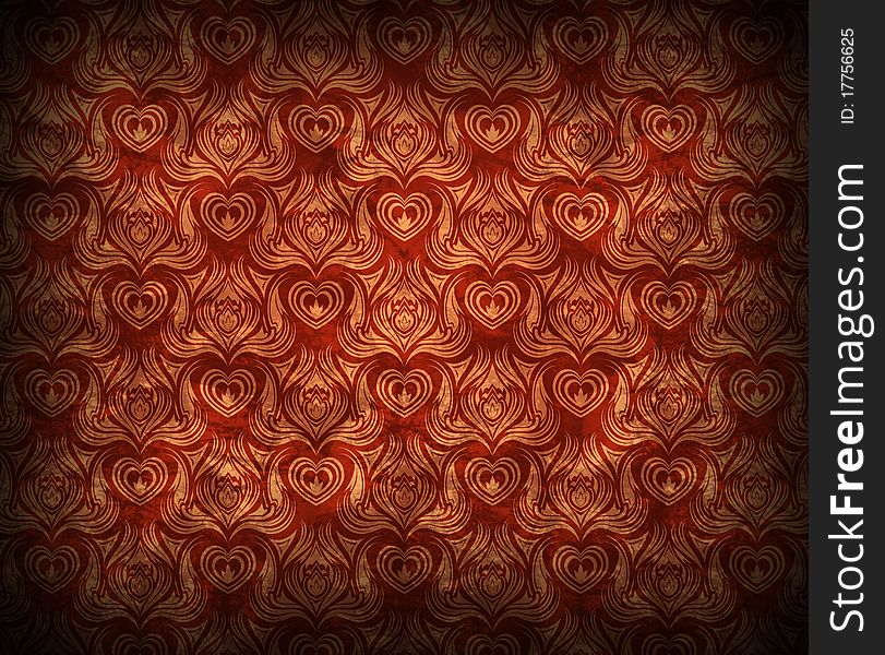 Retro a background with patterns. Old wallpaper.