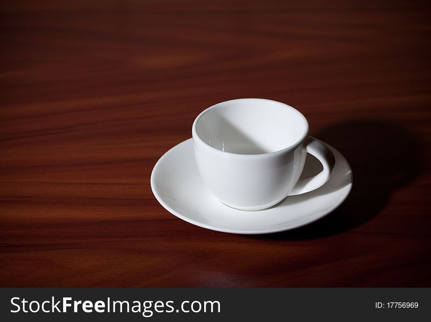 Coffee pair, empty cup and saucer. Coffee pair, empty cup and saucer