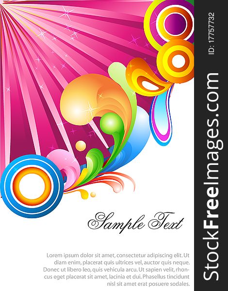 Illustration of abstract colorful vector background