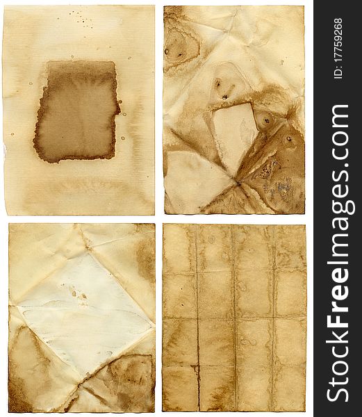 Four old grunge paper backgrounds. Four old grunge paper backgrounds