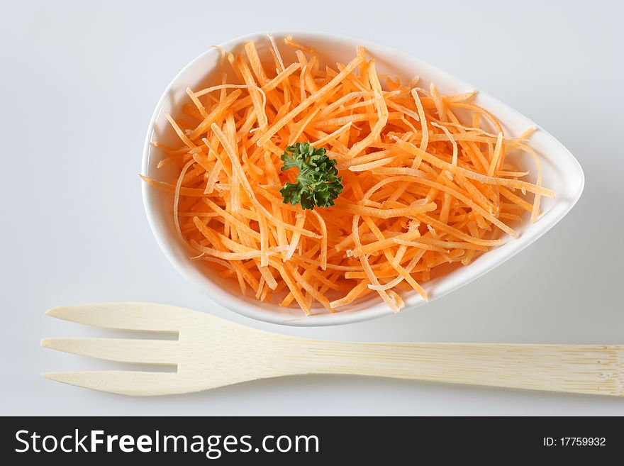 Carrot salad with fresh parsley. Carrot salad with fresh parsley