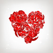 Heart Shape, Floral Ornament For Your Design Royalty Free Stock Image Heart Shape, Floral Ornament For Your Design Royalty Free Stock Image