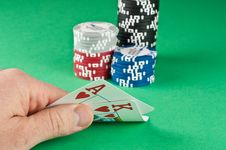 Ace King With Poker Chips Royalty Free Stock Photo Ace King With Poker Chips Royalty Free Stock Photo