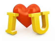 Red Heart With I Love You Sign Royalty Free Stock Images Red Heart With I Love You Sign Royalty Free Stock Images