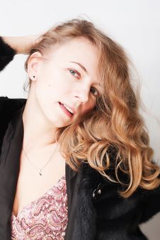 Woman In A Fur Coat Stock Image Woman In A Fur Coat Stock Image