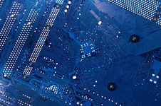 Computer Circuit Board In Blue Royalty Free Stock Images Computer Circuit Board In Blue Royalty Free Stock Images